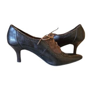 Vintage ETIENNE AIGNER Brown Spectator Oxfords Shoe Goth Whimzigoth Grany Boots